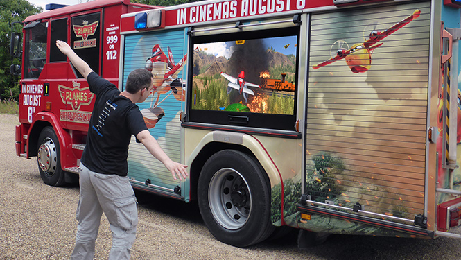 planes fire and rescue fire truck